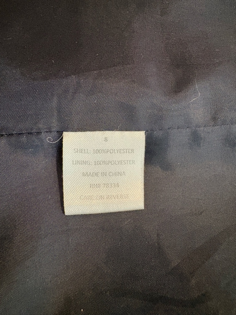 Estee Lauder Navy Blue Satin-Look Lining Jacket - Picture 6 of 6